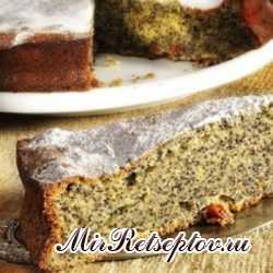 Апельсиновый пирог с маком и цитрусовой глазурью