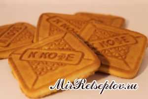 Ванильное песочное печенье к кофе