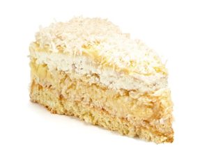 Кокосовый торт с заварным кремом