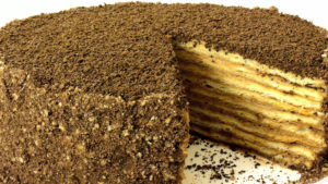 Торт "Микадо". Песочные коржи и карамельный крем