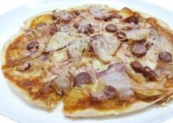 Пицца Мясной пир с беконом и охотничьими колбасками