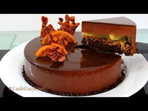 МУССОВЫЙ торт АПЕЛЬСИН и черный ШОКОЛАД с зеркальной глазурью - Bánh Kem Socola Bánh KemMousse