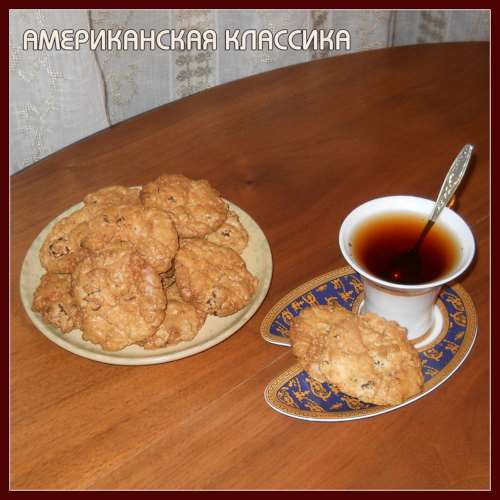Aмериканское печенье с рубленым шоколадом