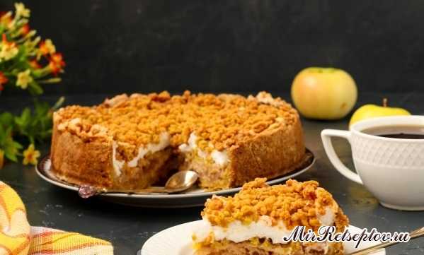 ПОЛЬСКИЙ ЯБЛОЧНЫЙ ПИРОГ С БЕЗЕ И КРОШКОЙ