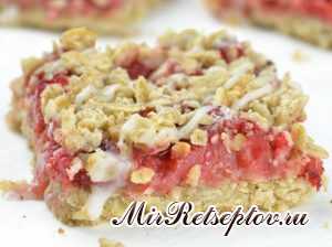 Легкие тощие батончики с клубникой и овсянкой