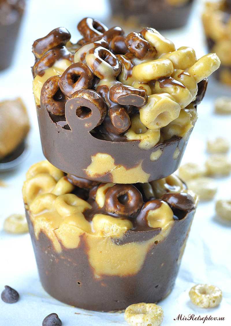 Чашки Cheerios с арахисовым маслом