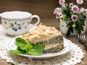 Маковый торт с кремом из вареной сгущенки